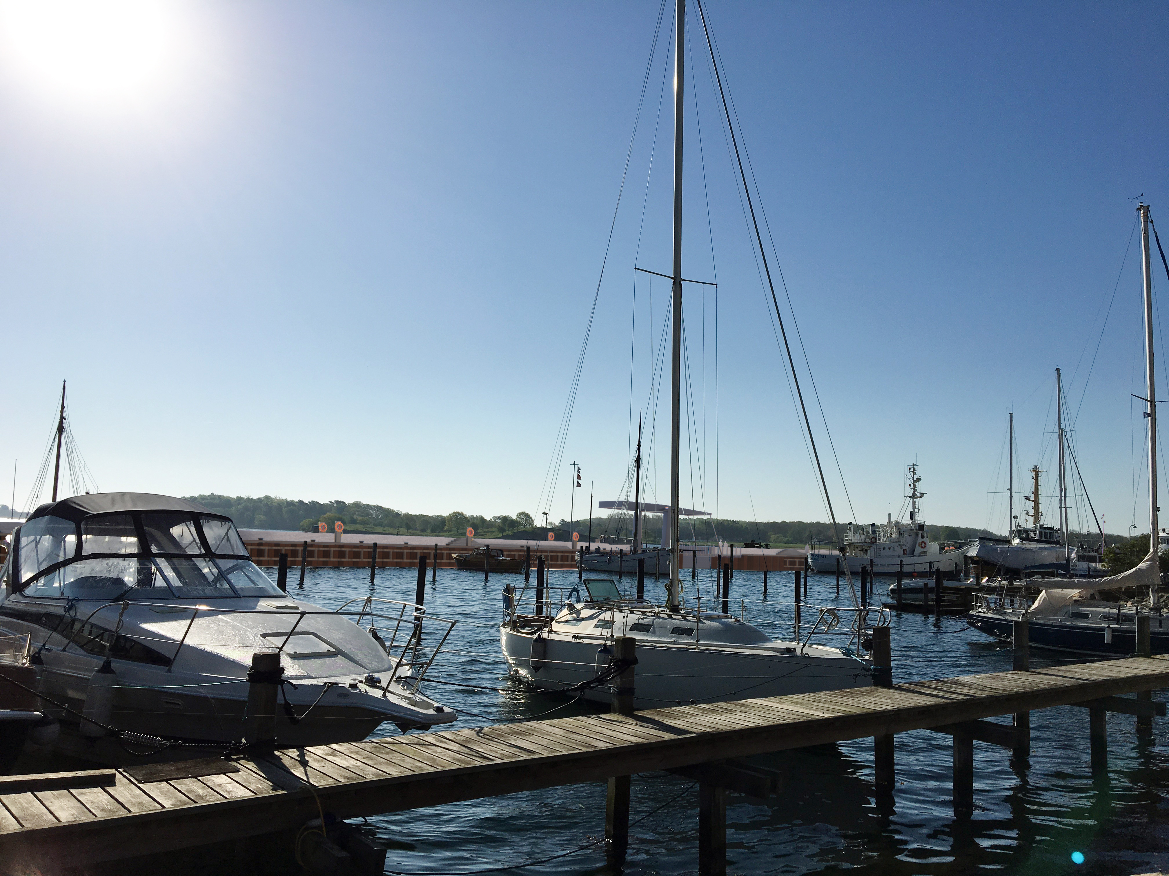 Visualisering af højvandsbeskyttelsen set fra Baagøe og Riber.