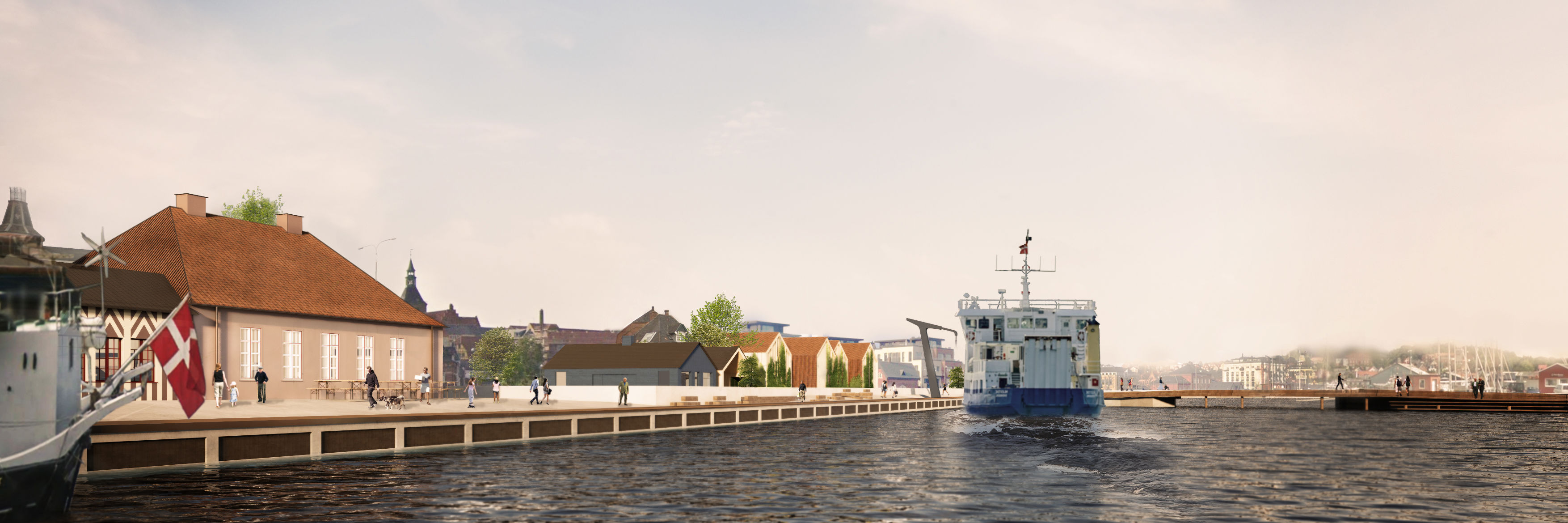 Højestene færgen ved havnepladsen