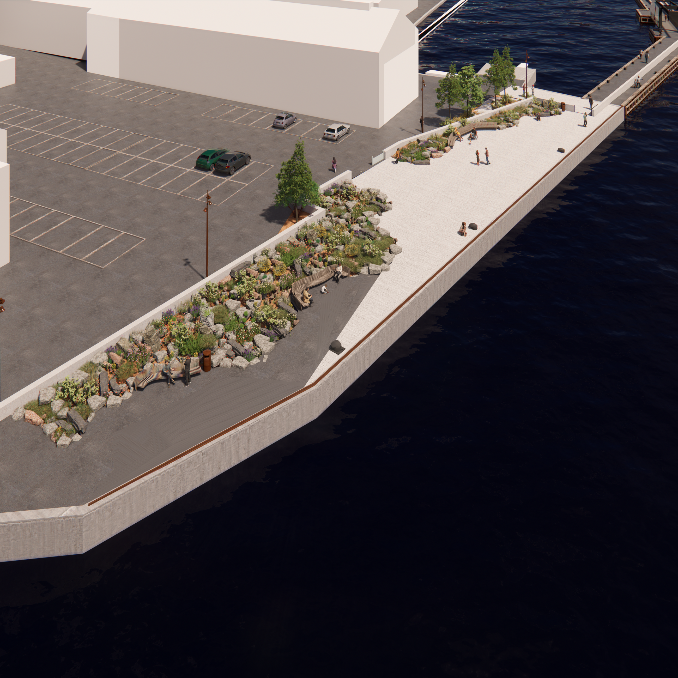 Visualisering af gasværkskajen.