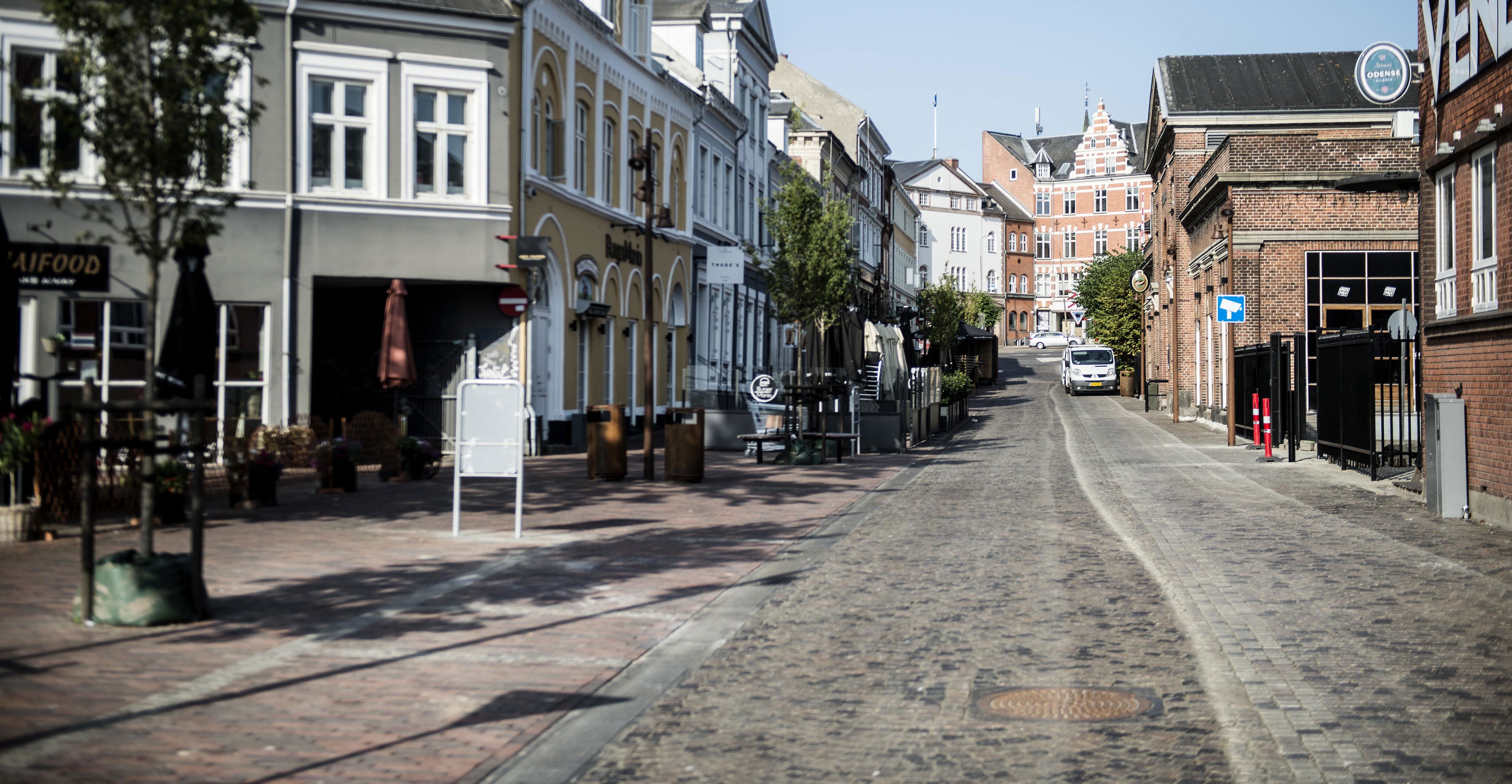 Frederiksgade, som forbinder havnen og byen.