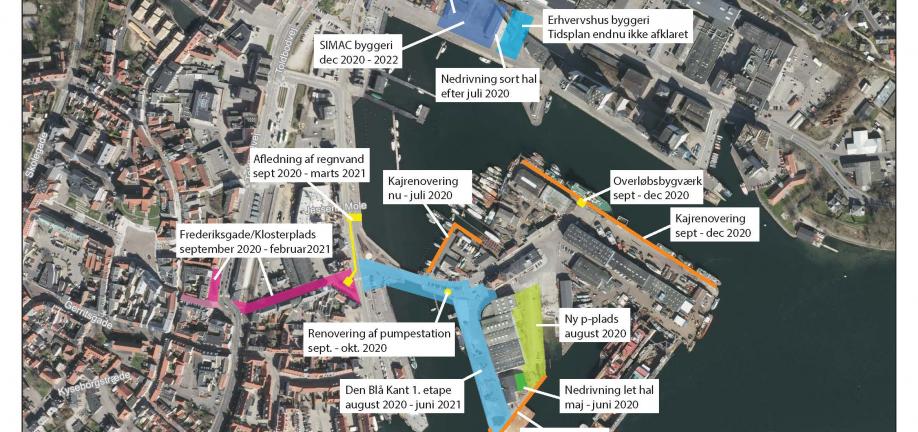 Svendborg Havn byggeprojekter oversigtskort